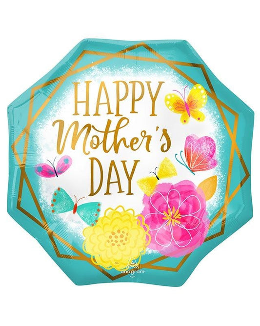 Happy Mother's Day Octagon Supershape Balloon - 22" x 22" Foil