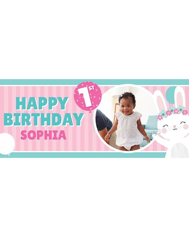 Birthday Bunny Personalised Banner