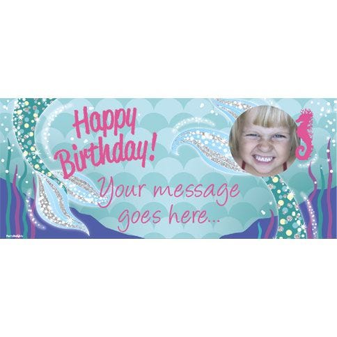 Magical Mermaid Personalised Banner