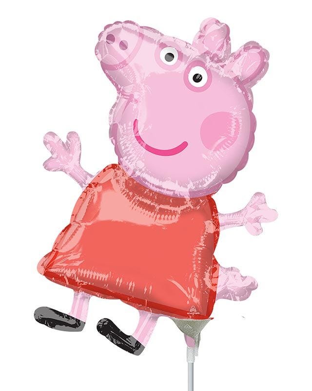 Peppa Pig Shaped Mini Air-filled Foil Balloon