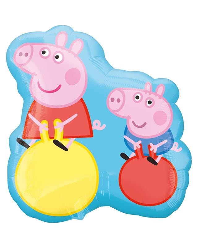 Peppa Pig & George Supershape Balloon - 21" x 22" Foil