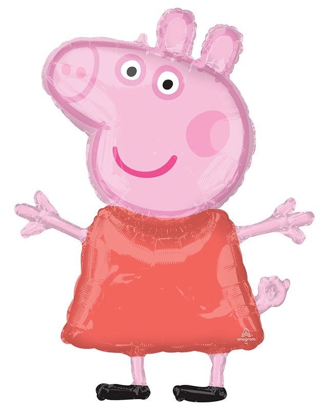 Peppa Pig Red Dress Supershape Balloon - 25" x 32" Foil