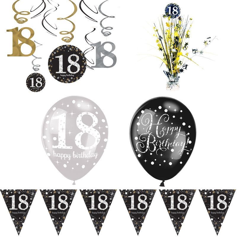 Sparkling Celebration 18th Decoration Kit - Deluxe