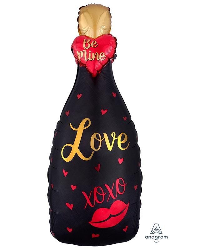 Bubbly Love Supershape Balloon - 14" x 35" Foil