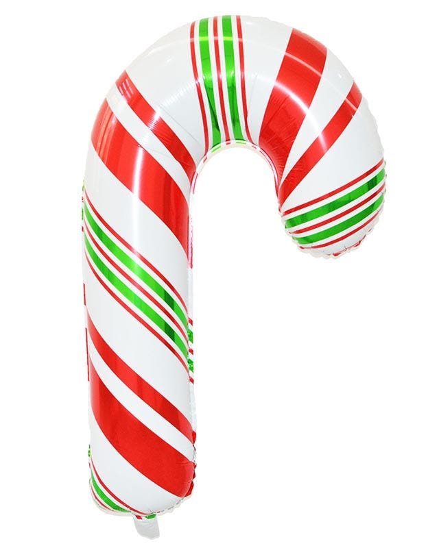 Candy Cane Supershape Balloon - 18" x 31" Foil