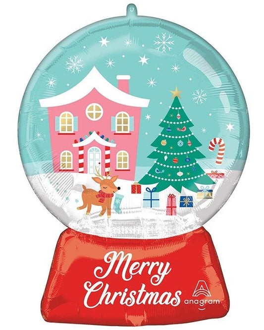 Christmas Wonderland Snowglobe Supershape Balloon - 27" x 20" Foil