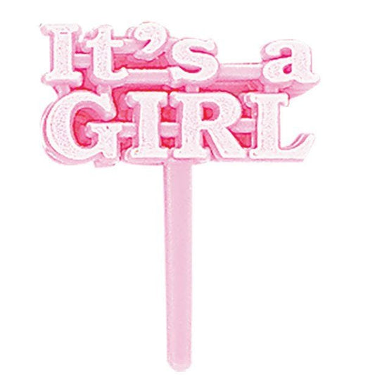 It's a Girl Plastic Picks (8pk)