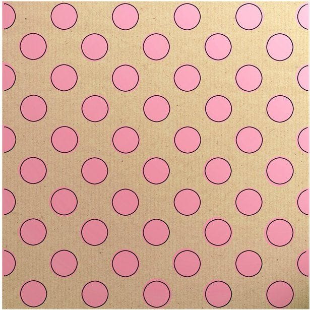 Pink Dot Sheet of Eco Gift Wrap - 50cm x 70cm