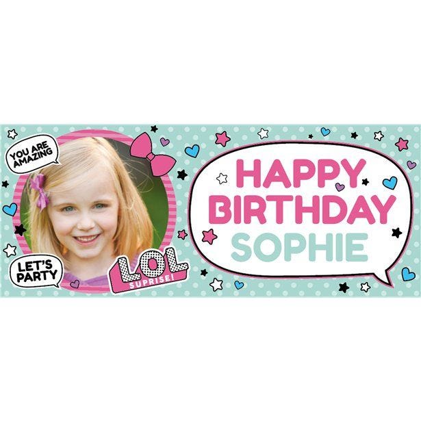 LOL Surprise Personalised Banner - 3.5ft x 1.5ft Vinyl