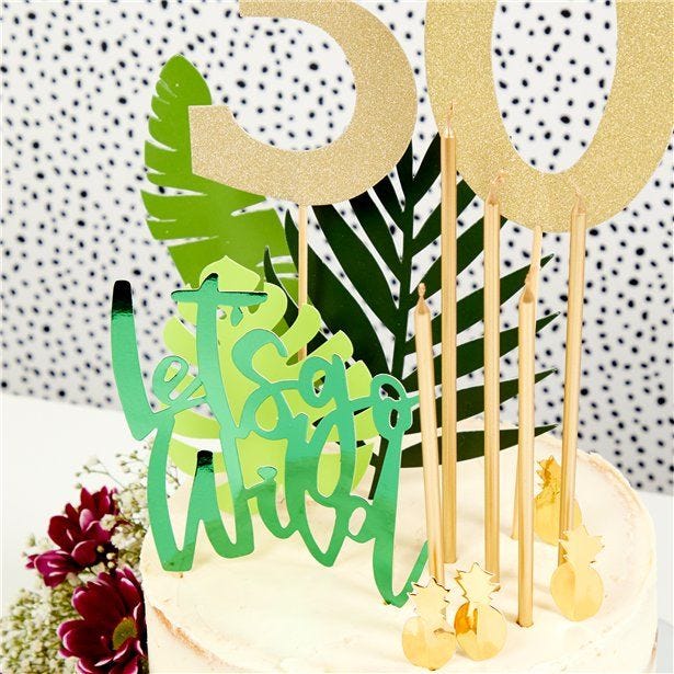 Let's Go Wild Tropical Cake Topper