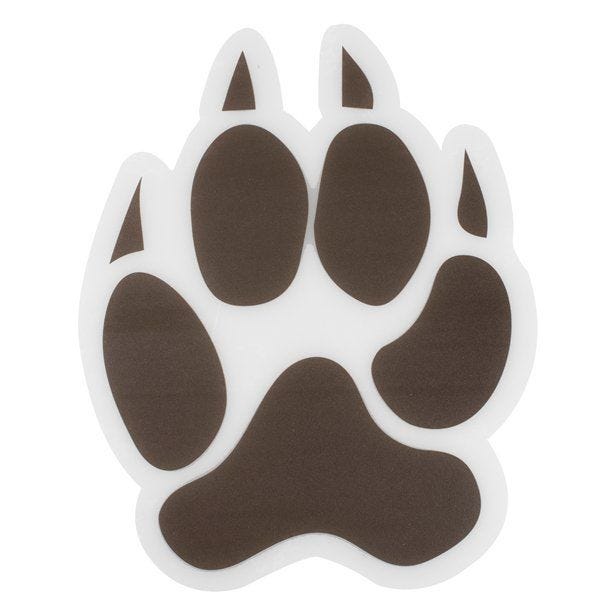 Let's Go Wild Animal Pawprint Floor Stickers (6pk)