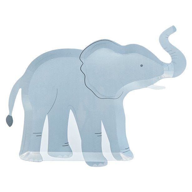 Let's Go Wild Elephant Paper Plate - 30cm (8pk)