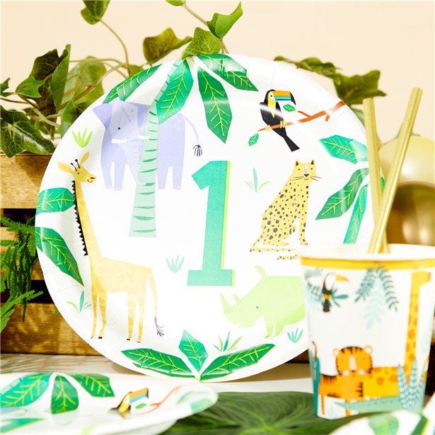 Wild One 1st Birthday Paper Plates - 23cm (8pk)