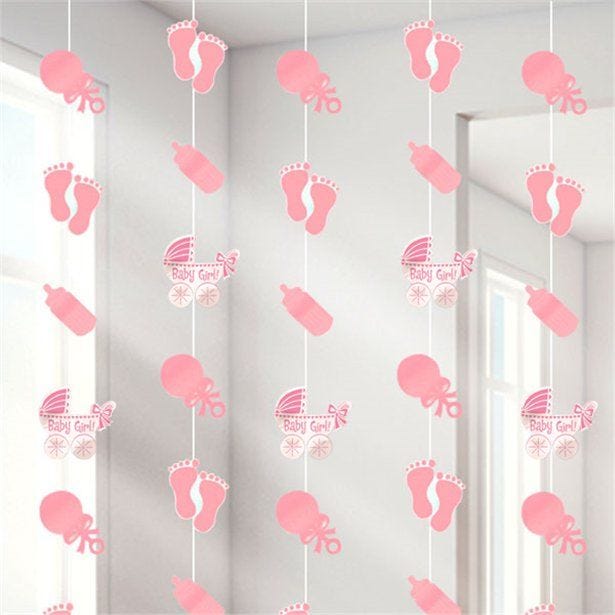 Baby Girl String Decoration (6pk)