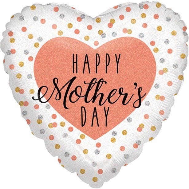 Rose Gold Glitter Mother's Day Balloon - 18" Foil