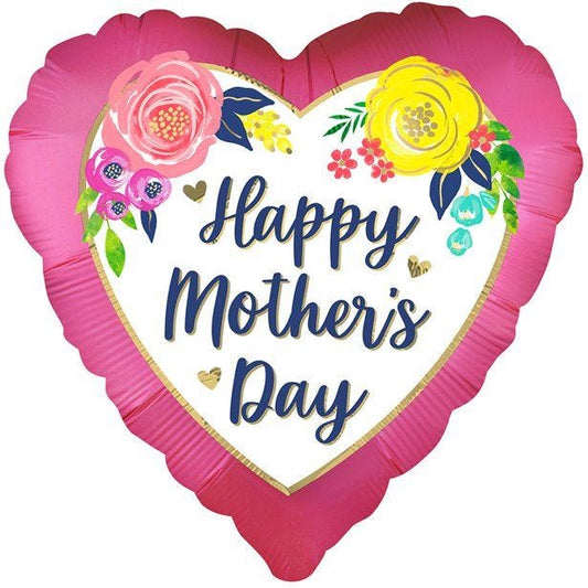 Pink Watercolour Mother's Day Balloon - 18" Foil