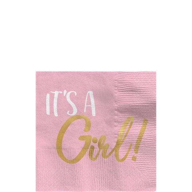 Oh Baby 'It's a Girl' - Beverage Napkins - 25cm (16pk)