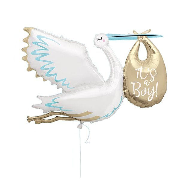 It's A Boy Stork Giant Balloon - 62" Foil