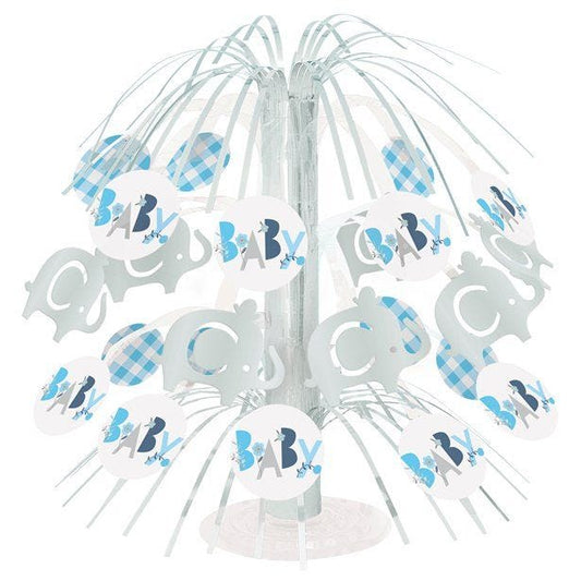 Blue Floral Elephant Cascade Centrepiece