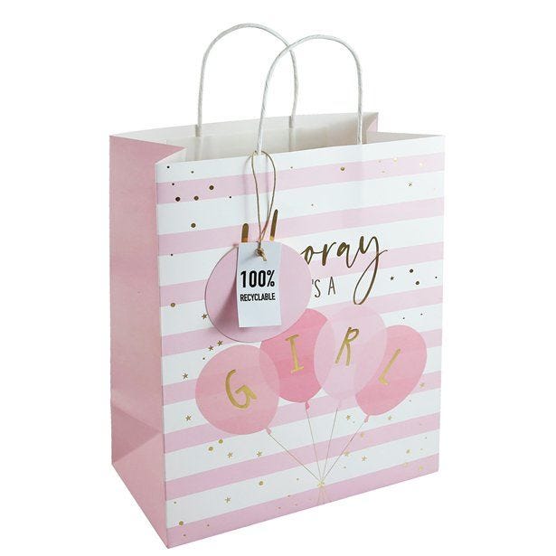 Hooray It's A Girl Large Gift Bag