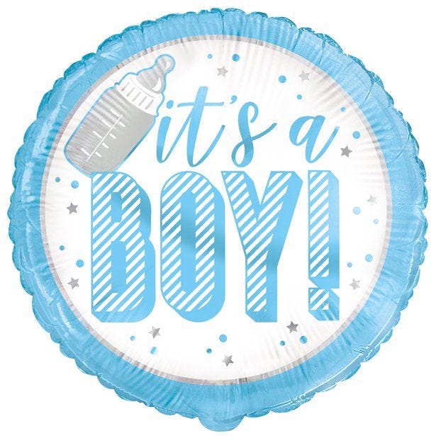 It's A Boy Blue Foil Balloon - 18"