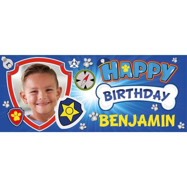 Paw Patrol Birthday Personalised Banner